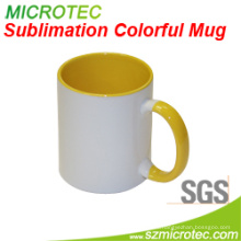 Taza de cerámica de dos tonos revestida con sublimación de 11 oz (MT-B002H)